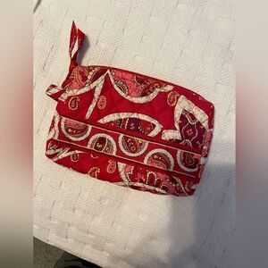 Vera Bradley Red Paisley Cosmetic Bag